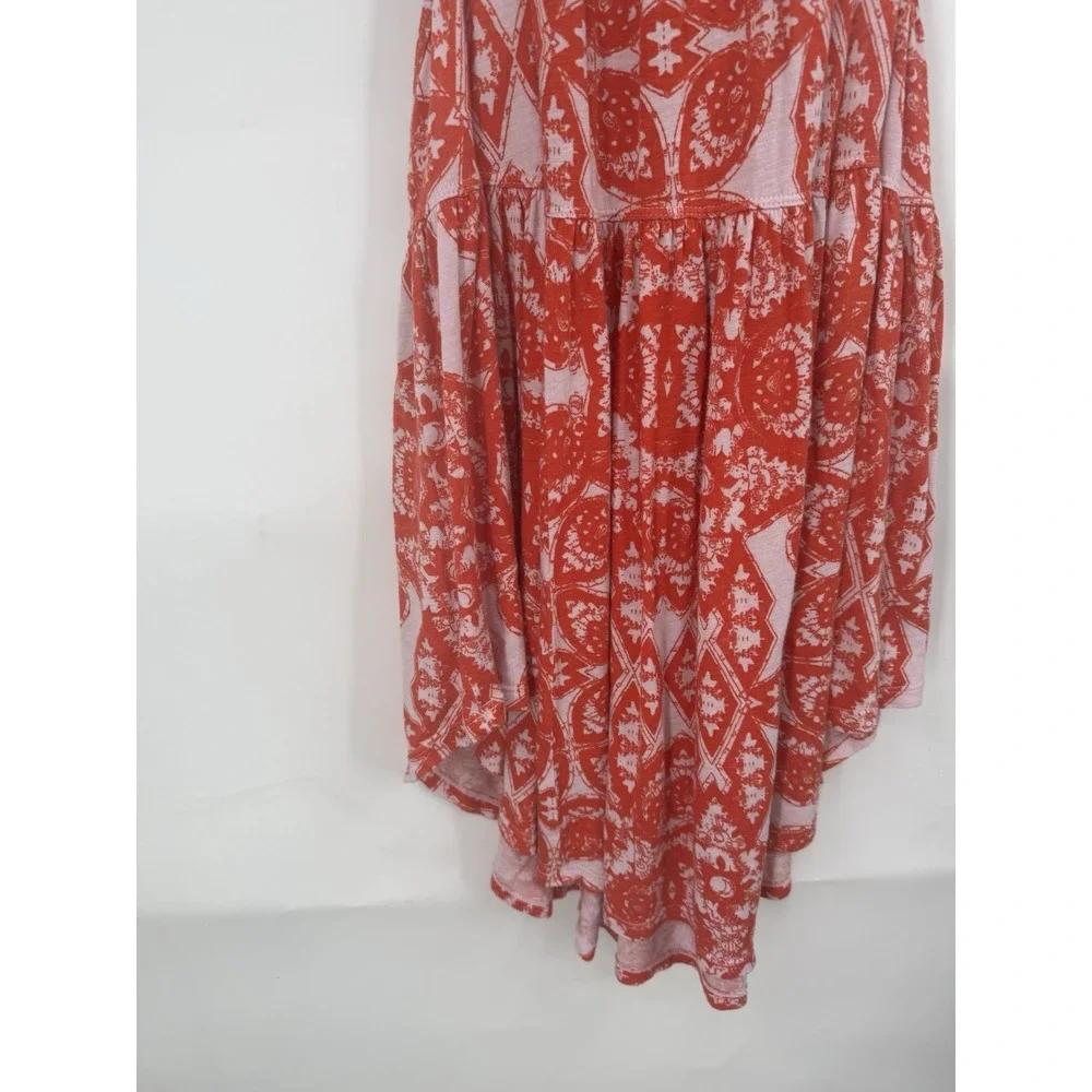 Free People Tunic Women S Orange Boho Medallion Halter Festival Boho OB944887
